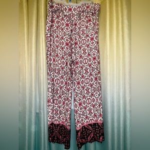 Torrid Flowy Patterned Pants with Belt
